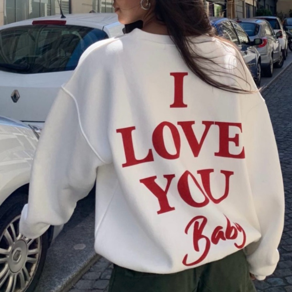 ILYBABY White ILY Crewneck